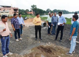 अमृत सागर तालाब संरक्षण एवं प्रबंधन परियोजना के विभिन्न निर्माण कार्यो का निगम आयुक्त गेहलोत द्वारा निरीक्षण…
