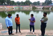 निगम आयुक्त गेहलोत द्वारा सफाई कार्य का निरीक्षण..