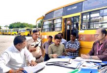 7 बसों की फिटनेस निरस्त की गई, परमिट नहीं होने पर एक बस जप्त…