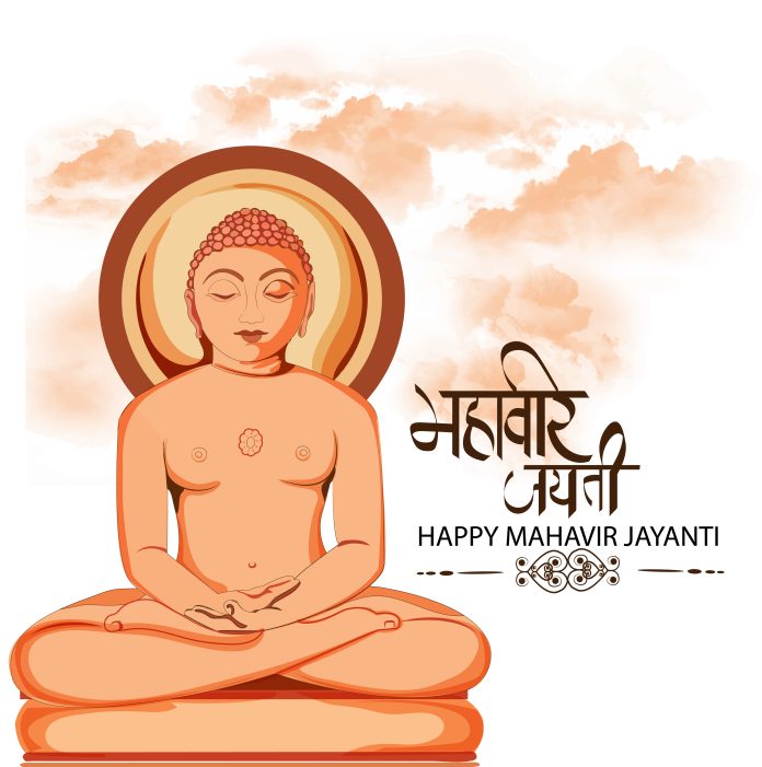 Illustration,Of,Mahavir,Jayanti,Celebration,Background,With,Message,In,Hindi
