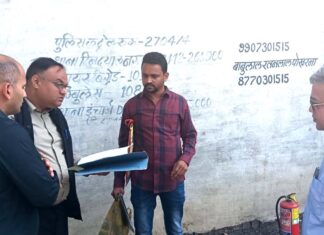 हरदा हादसे के बाद जागा प्रशासन – पटाखा तथा गैस सिलेंडर गोदामों का किया निरीक्षण…